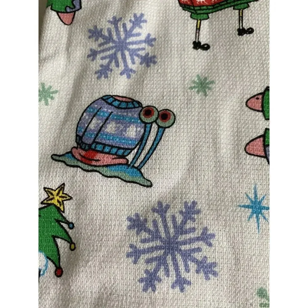 2 Pack SpongeBob SquarePants Christmas Sweaters‎ Kitchen Towels 16 X 26” NEW
